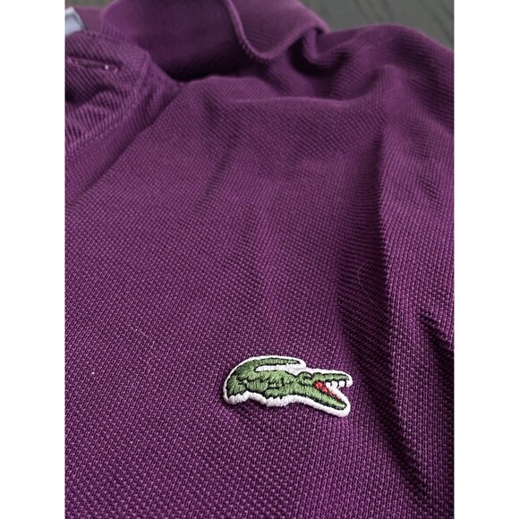 Lacoste Men's Slim Fit Polo 100% Slim Fit Short Sleeve Blue Sz US Large/FR 5 - Picture 4 of 7